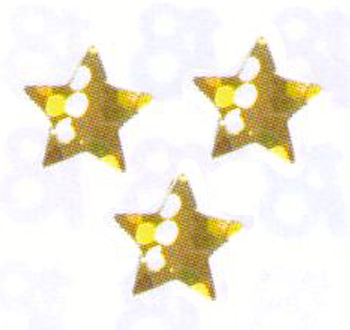 Prismatic Gold Star Confetti, 1/4